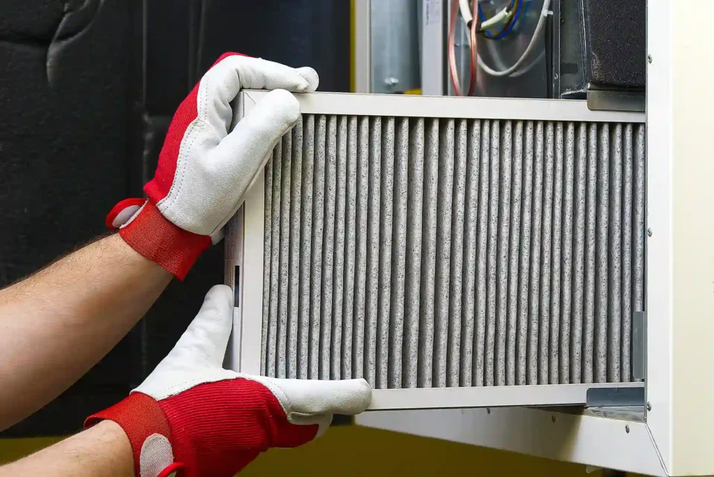 Air filter replacement for HVAC system