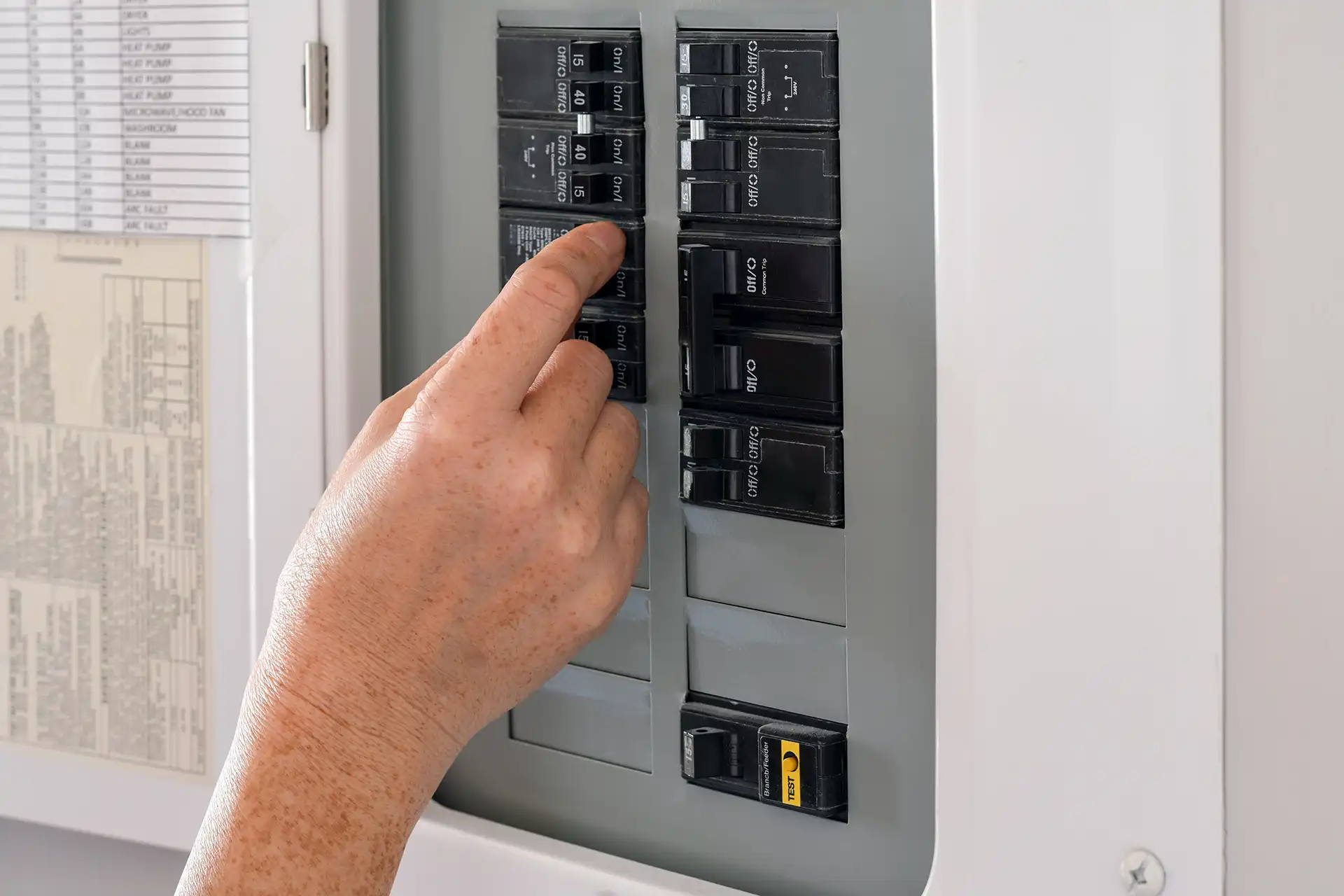 Electrical circuit breaker panel