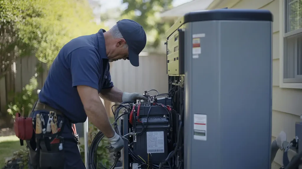 Standby generator installation at home