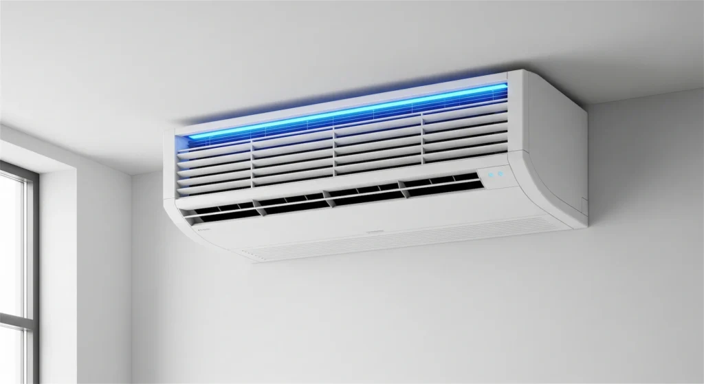 uv air purifier in ductless unit