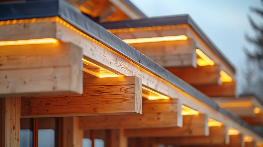 permanent outdoor lighting on patio
